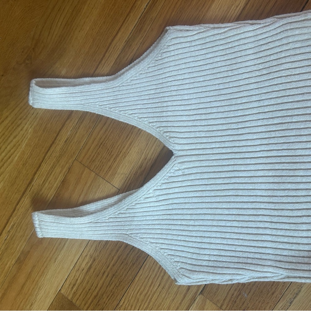 Emory Park Cream Ribbed Sweater Tank